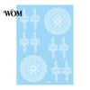 Eco-friendly Tattoo Sticker White Lace for Women, Temporary Face Body Skin-friendly Arm, Waterproof Fake Decal Wedding Party Festival Safe Tattoos