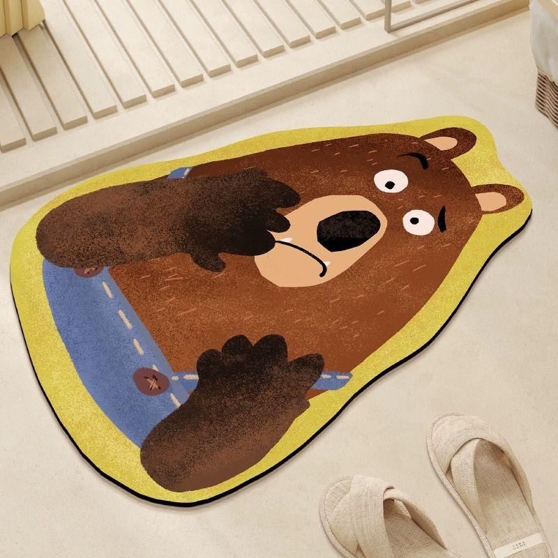 Covorașe de baie din pământ de diatomee de desene animate Covorașe de baie cu forme speciale Covor de ușă pentru toaletă absorbant și cu uscare rapidă Covorașe de podea absorbante