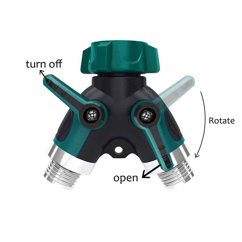1Pc High Quality EU US 3/4 Inch 2 Way Garden Hose Splitter Garden Tap Y-Type Watering Connector Distributor For Outdoor Faucet