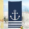 Fashion print Blue Anchor Towel Drying Bath Towel Applicable To Light Swimming Camping Yoga Beach Out