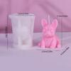Silicone Soap Molds Candle Mould Silicone Crafts Moulds 3D French Bulldog Shaped