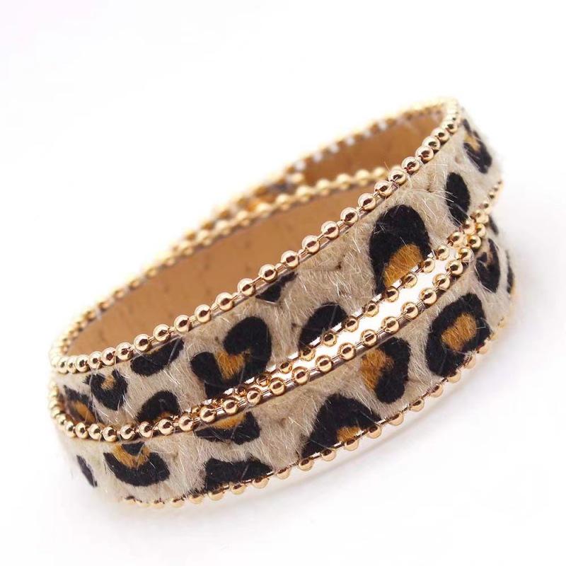 Velvet Leopard Print Choker Necklace with Exaggerated Personality Style