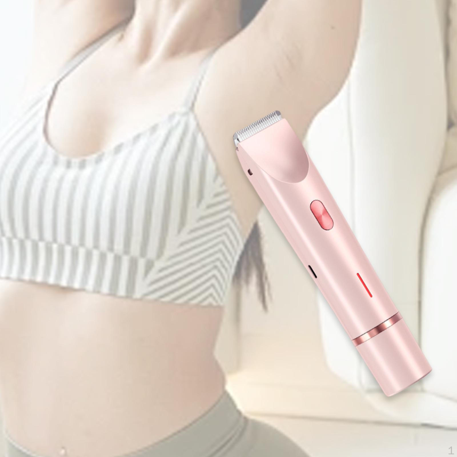 

Электрическая женская бритва для бикини, набор для ухода, портативный беспроводной, удаление волос на лице, для женского тела розовый