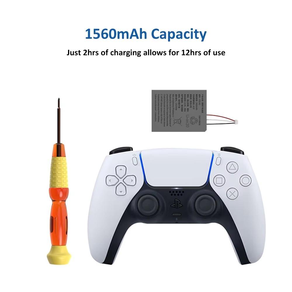 1560mAh Replacement Kit Power Supply, PS5 Controller Charger, Rechargeable Battery Pack for PS5 Joystick Battery JYS-P5141