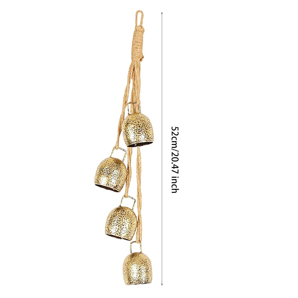Shabby Chic Bells Decoration Christmas Ornament with 4 Bells Christmas Bells for Party Favors Bedroom Outdoor Holiday Indoor
