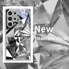 Monochrome Crystal Shards Electroplated Silver Phone Case For Samsung A31 A51 A71 A12 A22 A32 A42 A52 A06 A16 A17 A37 A57 Cover