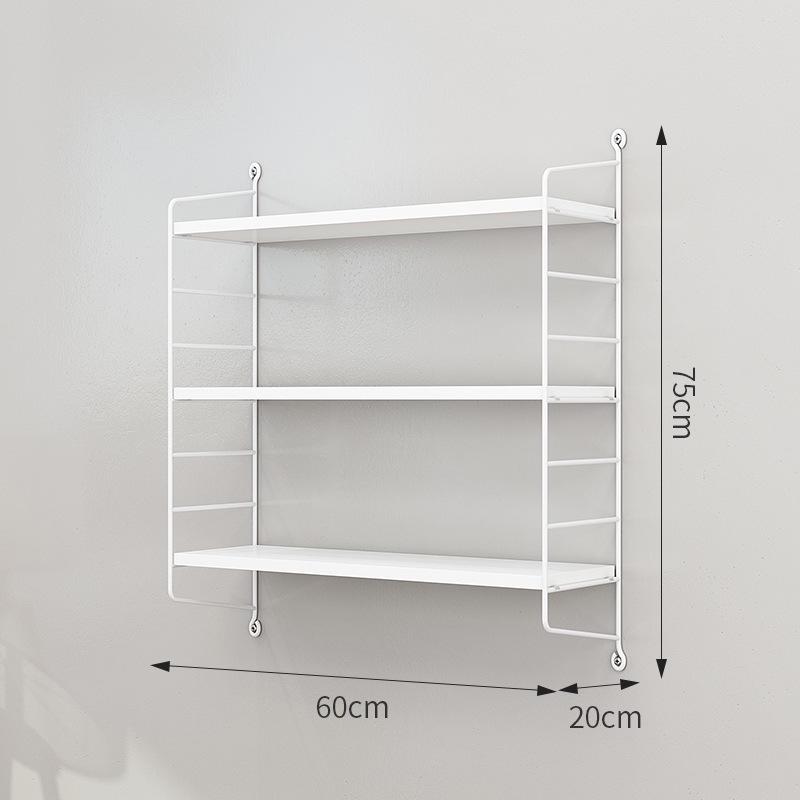 Modern Wall Bookshelf: Simple Multi-Layer Nordic Storage Rack
