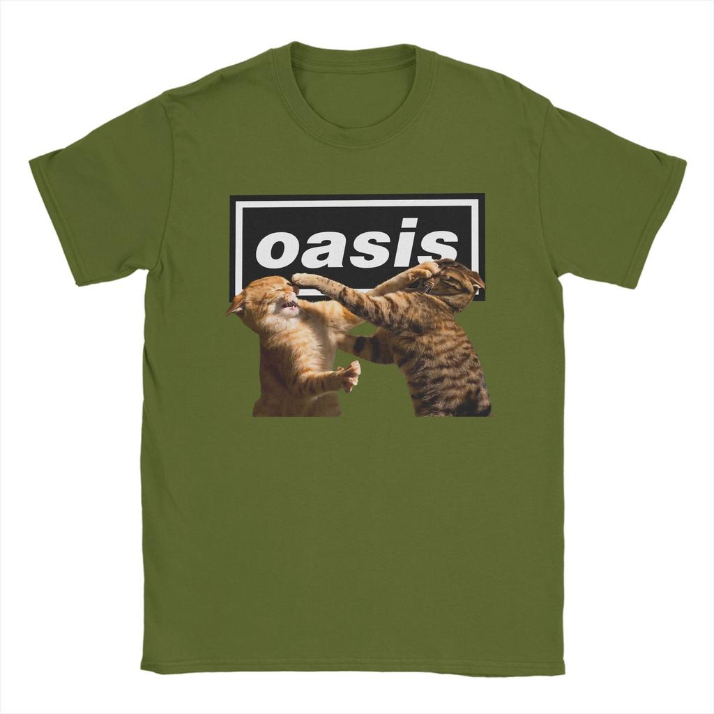 O-Oasised Gallagher Kitties T Shirt for Men Cotton Vintage T-Shirt O Neck Tee Shirt Short Sleeve Clothing Birthday Gift