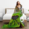 Fancy Pepes Frog  Flannel Blankets Winter  Soft Durable Bedding Throws for Child Bedroom Fluffy Bedspread Sofa Bed Cover