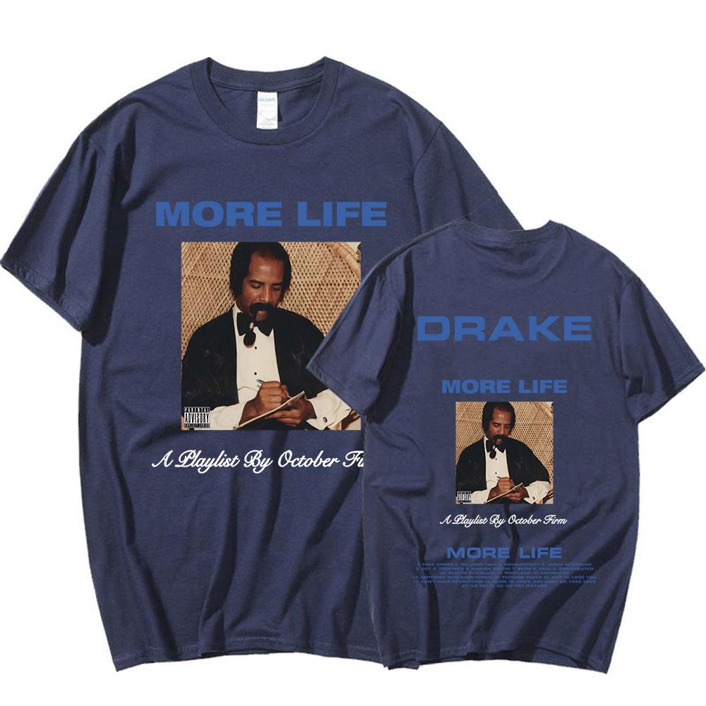 Rapper Drake Tshirt Music Album More Life Graphic Tshirts Unisexs Womens Vintage Gothic Hip Hop Oversized T Shirts Streetwear