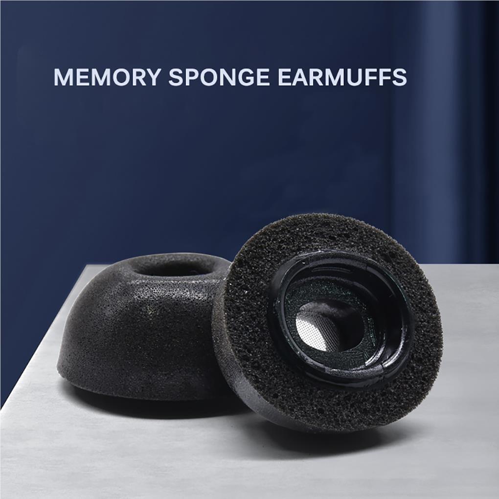 1 Pair Memory Foams Ear Tips Buds Black Gray Sponge Earplugs Pads Earbuds Grip Replacement for Earphone Accessories