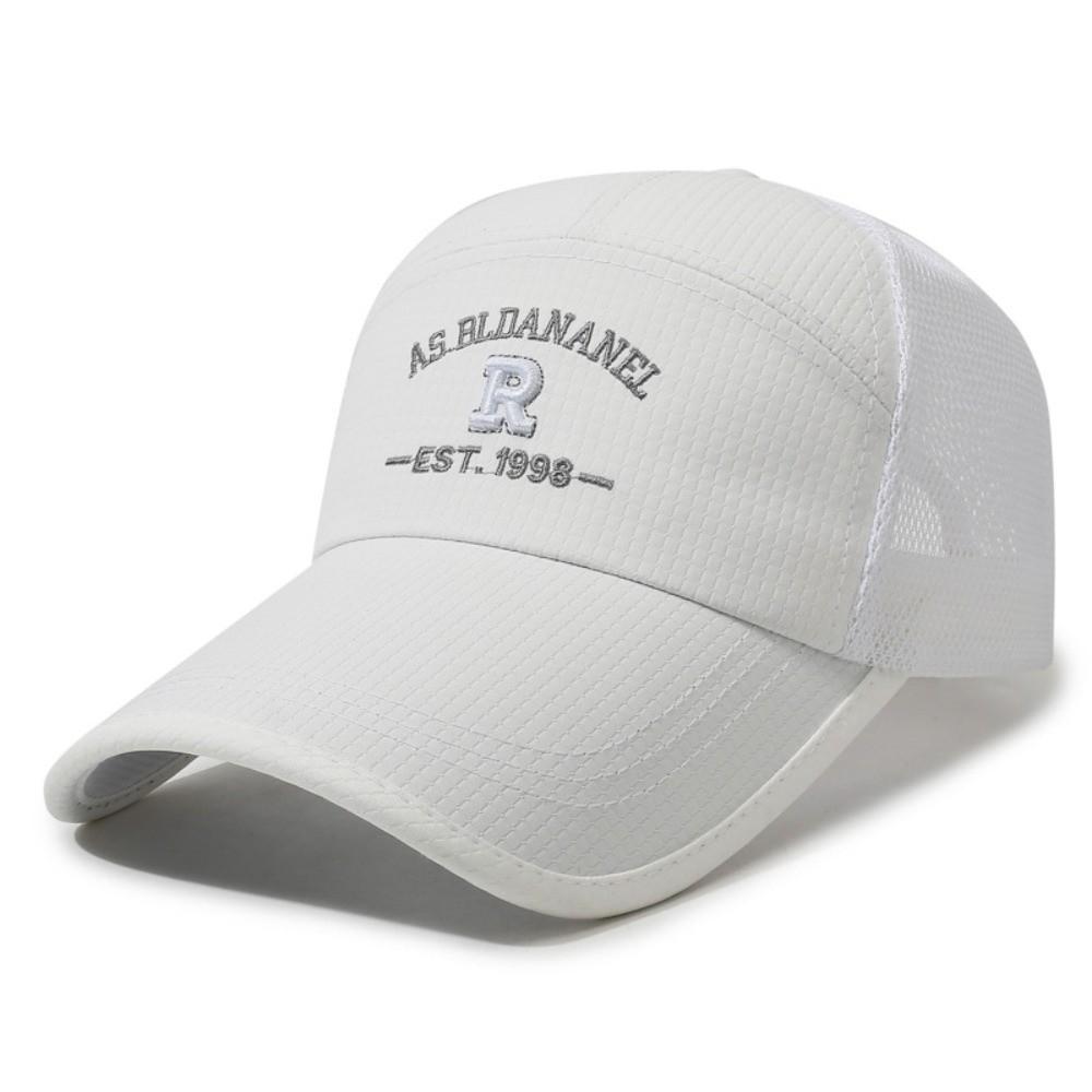 Adjustable Mesh Trucker Hat Letter Embroidery Fishing Running Sports Cap For Man Women