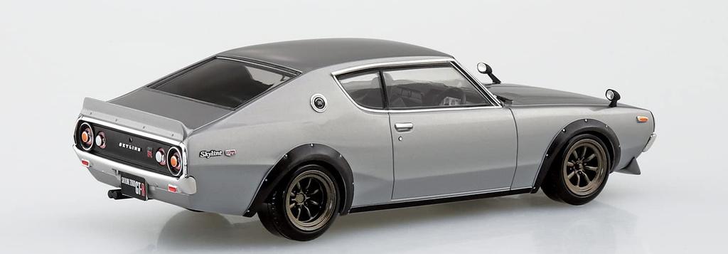 Aoshima Bunka Kyozai Série The Snap Kit Nissan C110 Skyline Custom Plastikový model 1/32 GT-R (stříbrný) Předbarvený č. 18-SP1