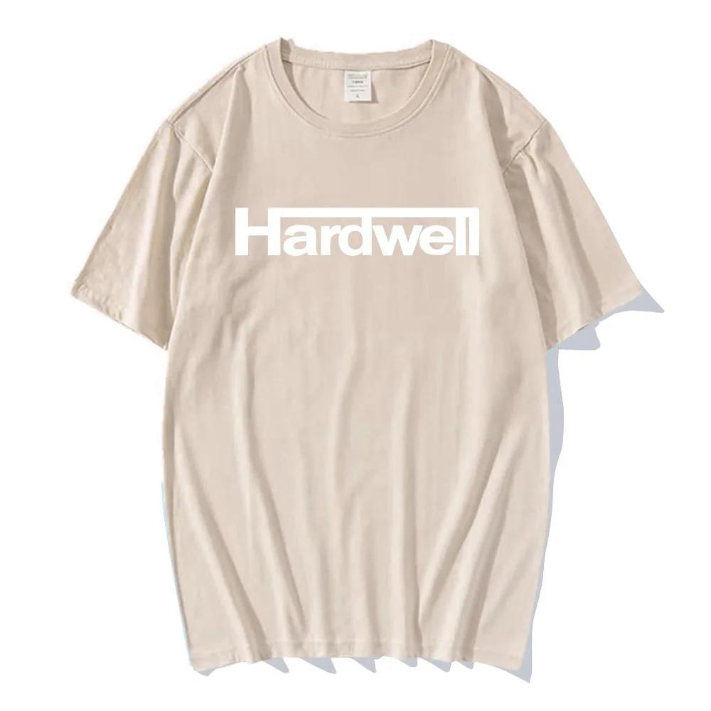 DJ Hardwell Logo Print TShirt 100 Cotton Short Sleeve Mens Tee Unisex HipHop Street Style Casual Crew Neck Women Men Tshirt