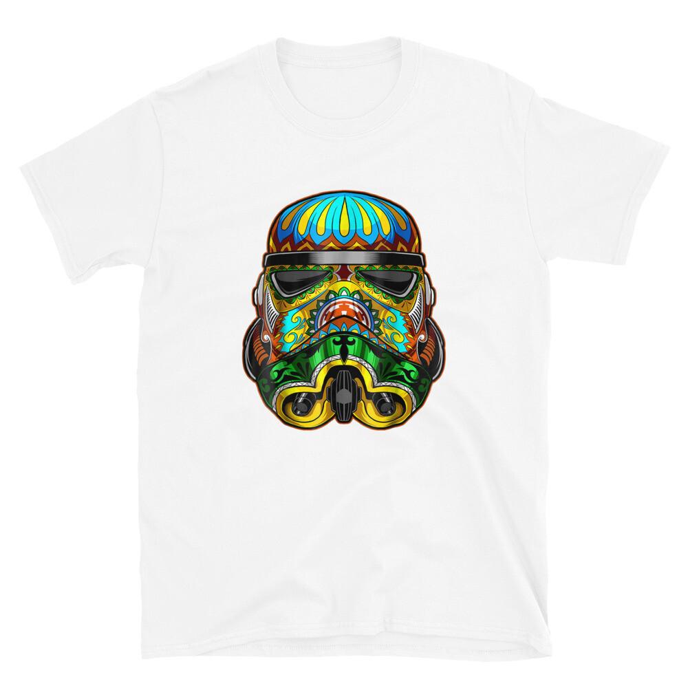 Mexican Dia De Los Muertos Sugar Skull Luchador Storm Trooper Graphic T-Shirt S