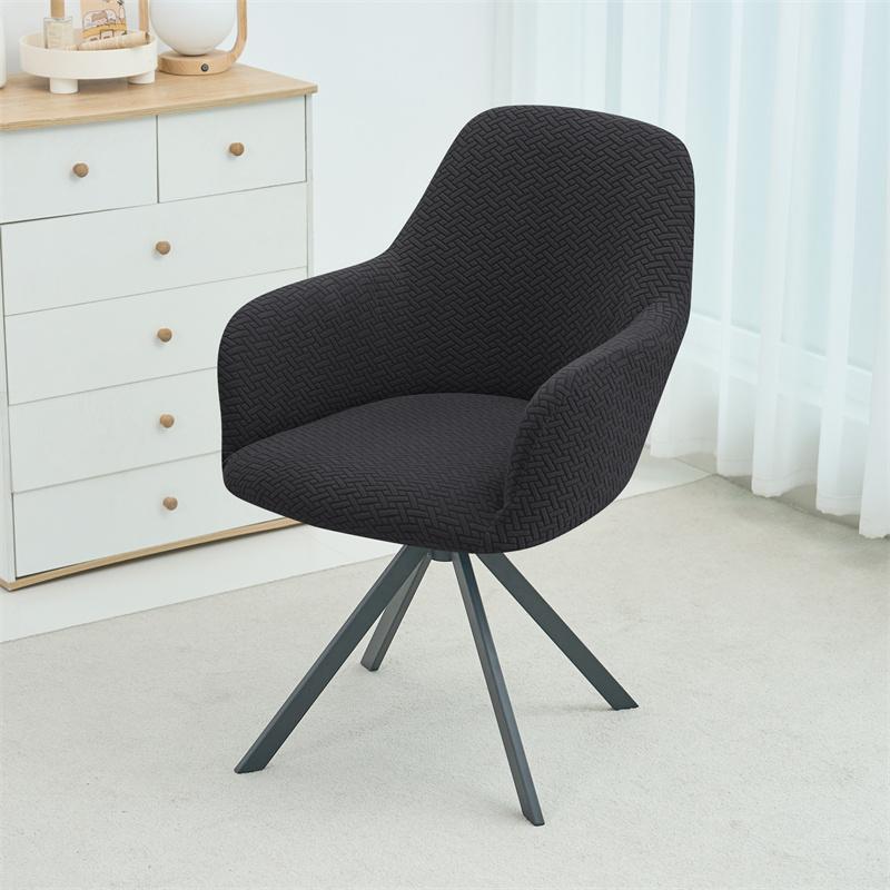 1/2/4/6pcs Stretch High Arm Dining Chair Covers Jacquard Office Chair Cover Stretch Hotel Bar Seat Slipcover Living Room Wedding