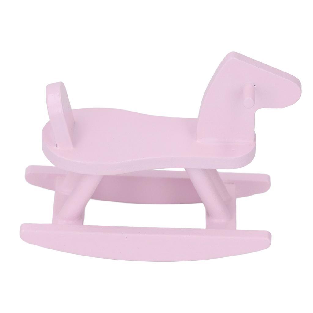 1:12 Scale Doll House Rocking Horse Doll House Wooden Rocking Horse Simulation Cockhorse for Doll House Accessory