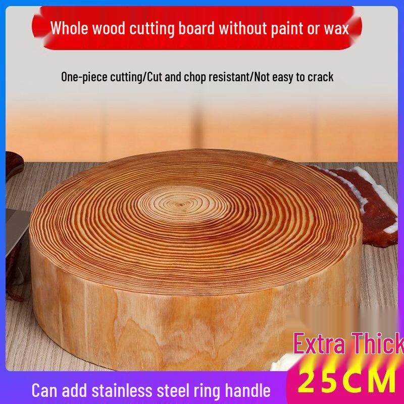 OEING Thickened Solid Pine Wood Chopping Block