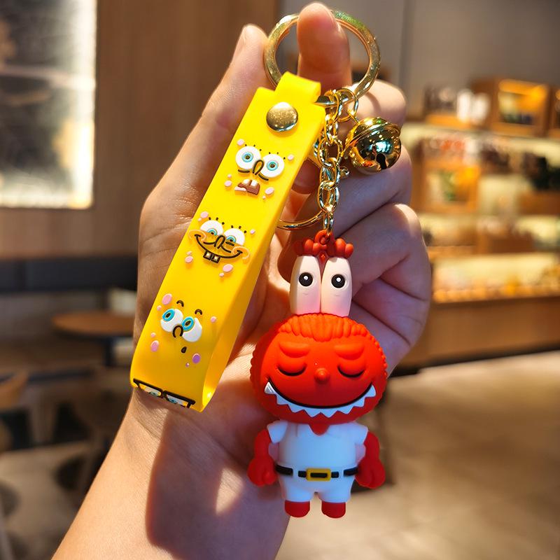 Cartoon Pirate SpongeBob & Patrick Keychain Set - Cute Couple Christmas Gift