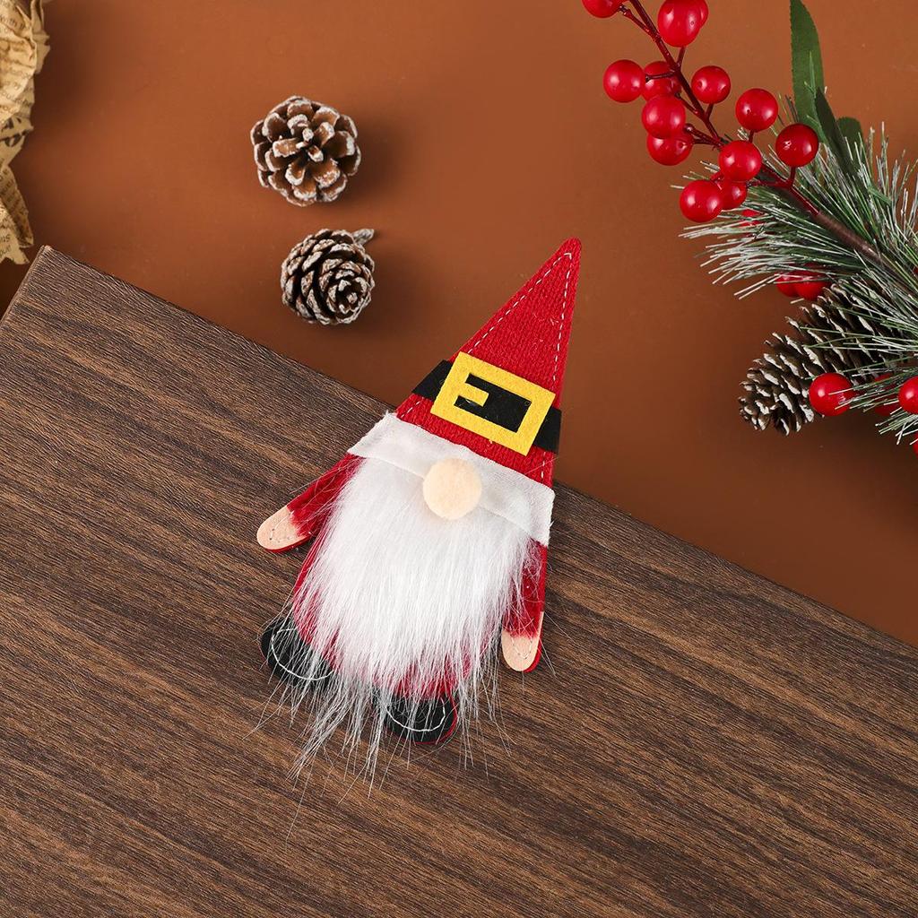 Gesichtsloses altes Mann Weihnachtsfilz Besteckset - Esstischdekorationen