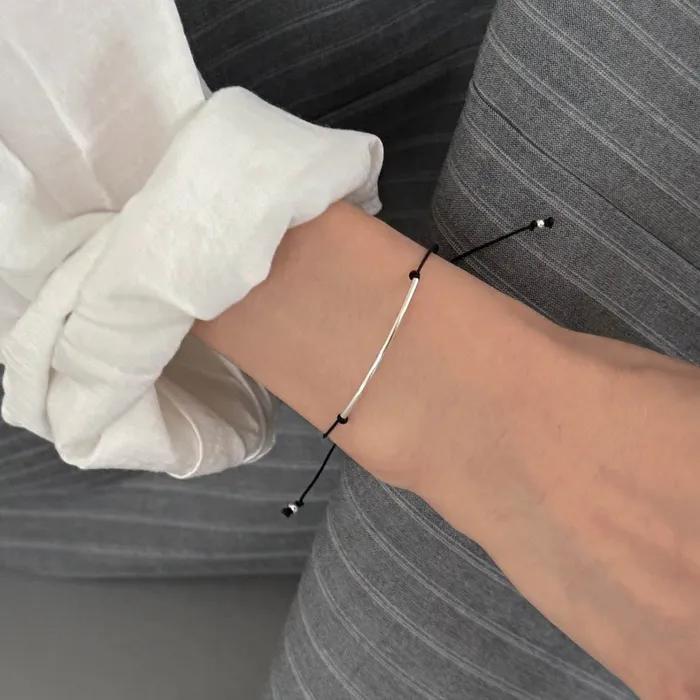925 Silver string bracelet