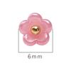 Resin Mini Flower Pendant with Imitation Pearl, Preserving Charm for Jewelry Making