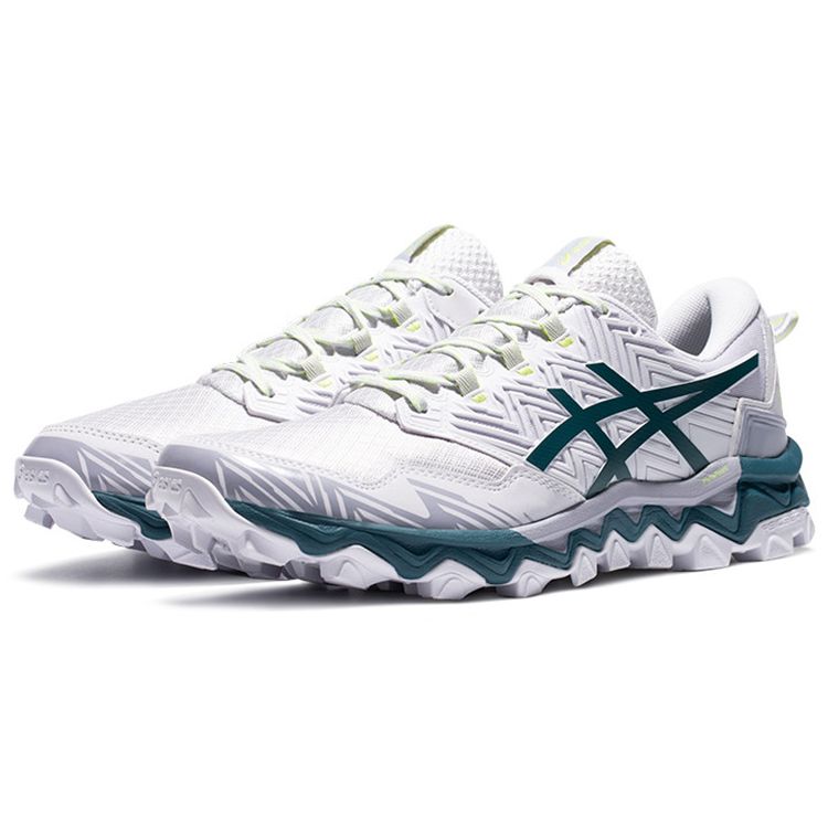 Asics Gel-FujiTrabuco 7 Fabric Synthetic Leather Trail Low-Top Running Shoes Men sneaker Gray 1011B256-021