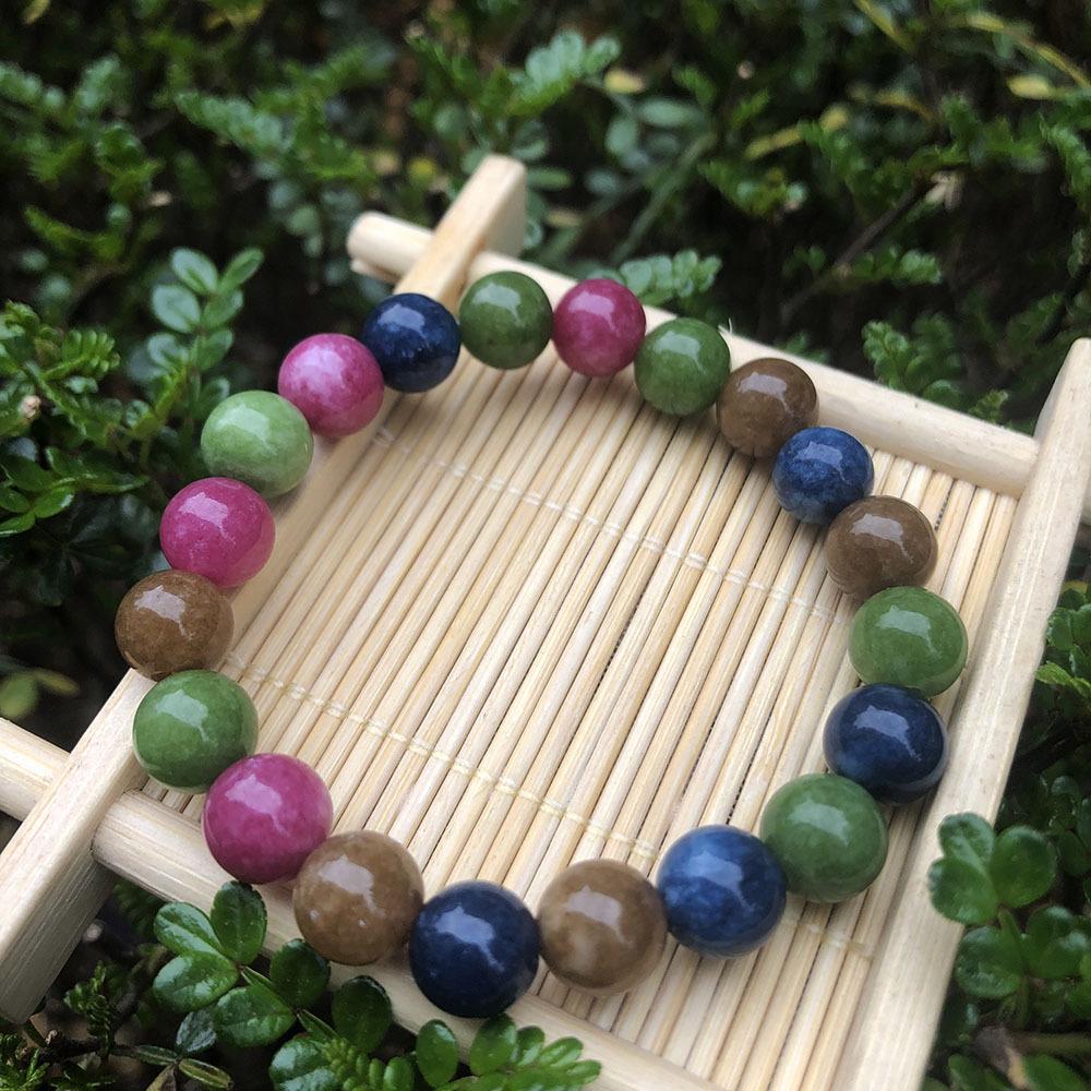 8mm Natural Amazonite Raw Stone Women's Energy Charm Bracelet