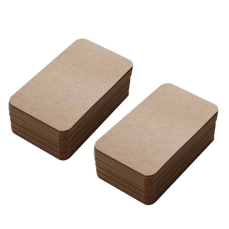 100/200Pcs Kraft Paper Blank Cards Business Card Double-sided Available Word Message Gift DIY Cards Mini Note Cards Paper Tags