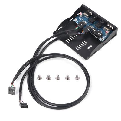 USB2.0 HDO Floppy Voorpaneel 3.5'' 9Pin naar 2 USB2.0 Interface met Mic o