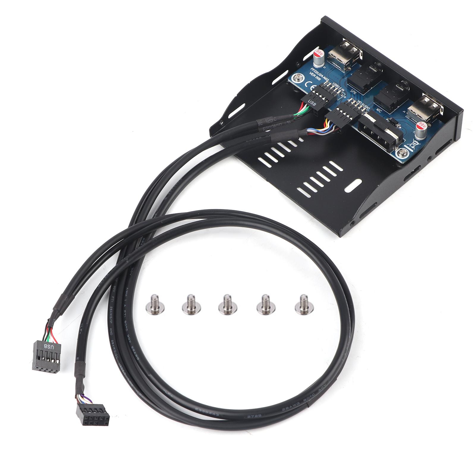 

USB2.0 HDO Floppy Передняя панель 3,5 9Pin на 2 USB2.0 Интерфейс с микрофоном