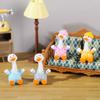4 Pcs Mini Resin Duck Figurines Cartoon Small Duck Statue Collectible Animal Ornaments for Car Dashboard Office Desk Decor Fairy Garden Landscape