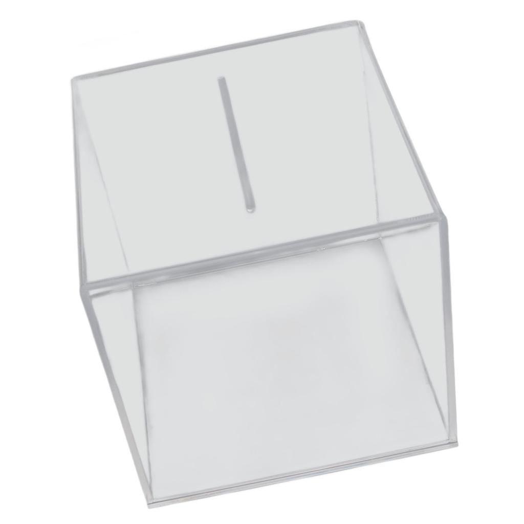 Clear Money Bank Velkokapacitní banka Odolná proti pádu Transparentní schránka na hlasovací lístky Akrylová banka na mince pro