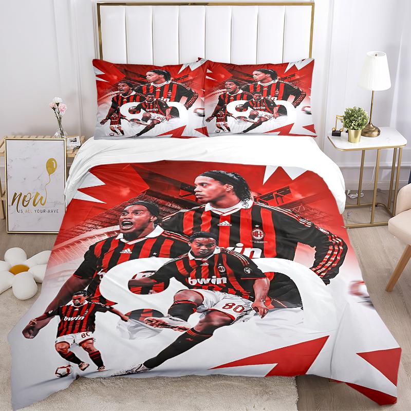 3Pcs Ac Milan Legends Bedding Sets For All Sizes New 3D Printed Bed Cover Comforter Duvet Cover Pillowcase Bedroom Decoration