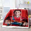 Cristiano Ronaldo 17 Personalized Text Blanket Lightweight Personalized Blanket Ultra-Soft Versatile for Chair Nap Couch Sofa All-Season Use