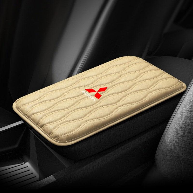 Car Armrest Mat Center Console Leather Protection Cushion For Mitsubishi Pajero Outlander XL Montero Lancer Triton L200 Galant