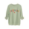 Womens Thick Fleece-Lined Casual Oversized Hoodie Sweatshirt - Solid Color Long Sleeve Round Neck Streetwear Style