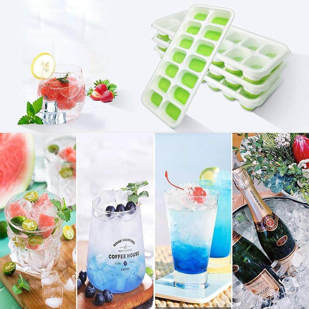 Keep Your Drinks Cold for Hours with Our 14-Hole Silicone Ice Cube Container