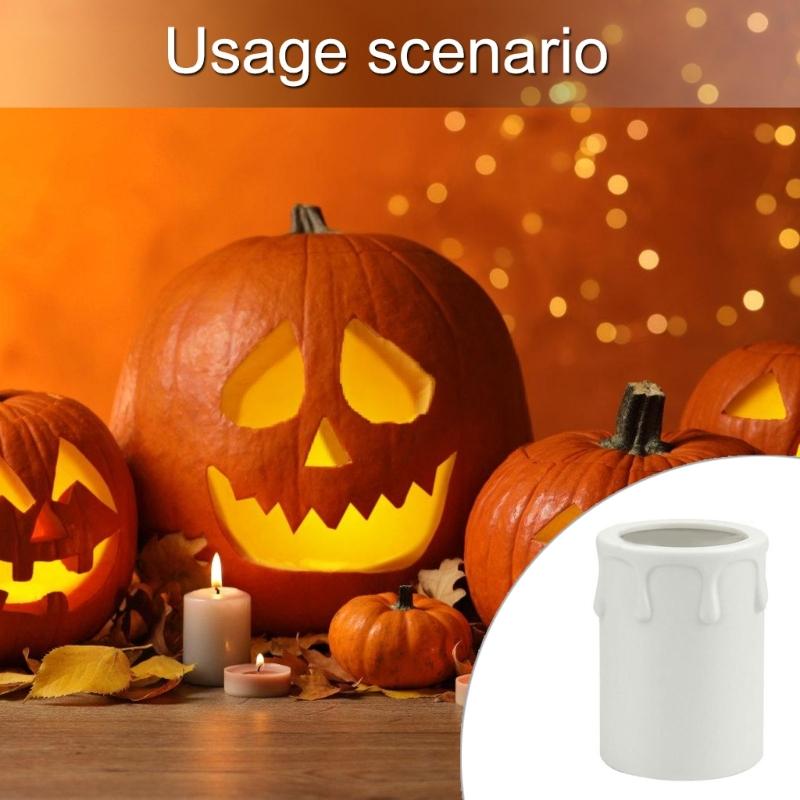 Set aus 10/20 Kunststoff-Kerzenwachs-Tropfmanschetten Kerzenleuchter-Basis Kronleuchter Kerzenfassungsabdeckungen für Elegante Leuchten
