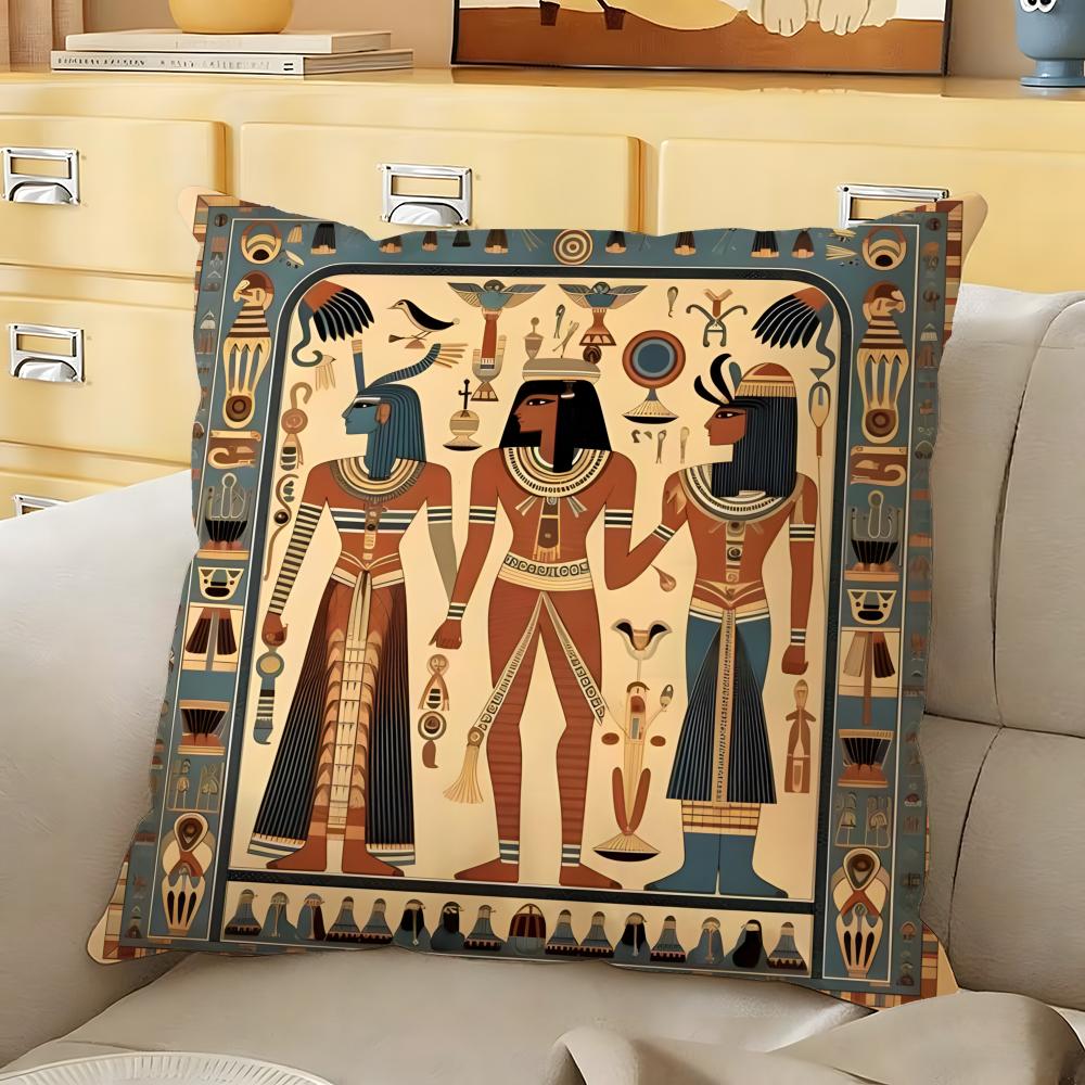 Mystery Greek Ancient Egyptian Cushion Cover Soft Durable Reversible Pillow Cover Home Car MultiScene Daily Comfort Pillowcase