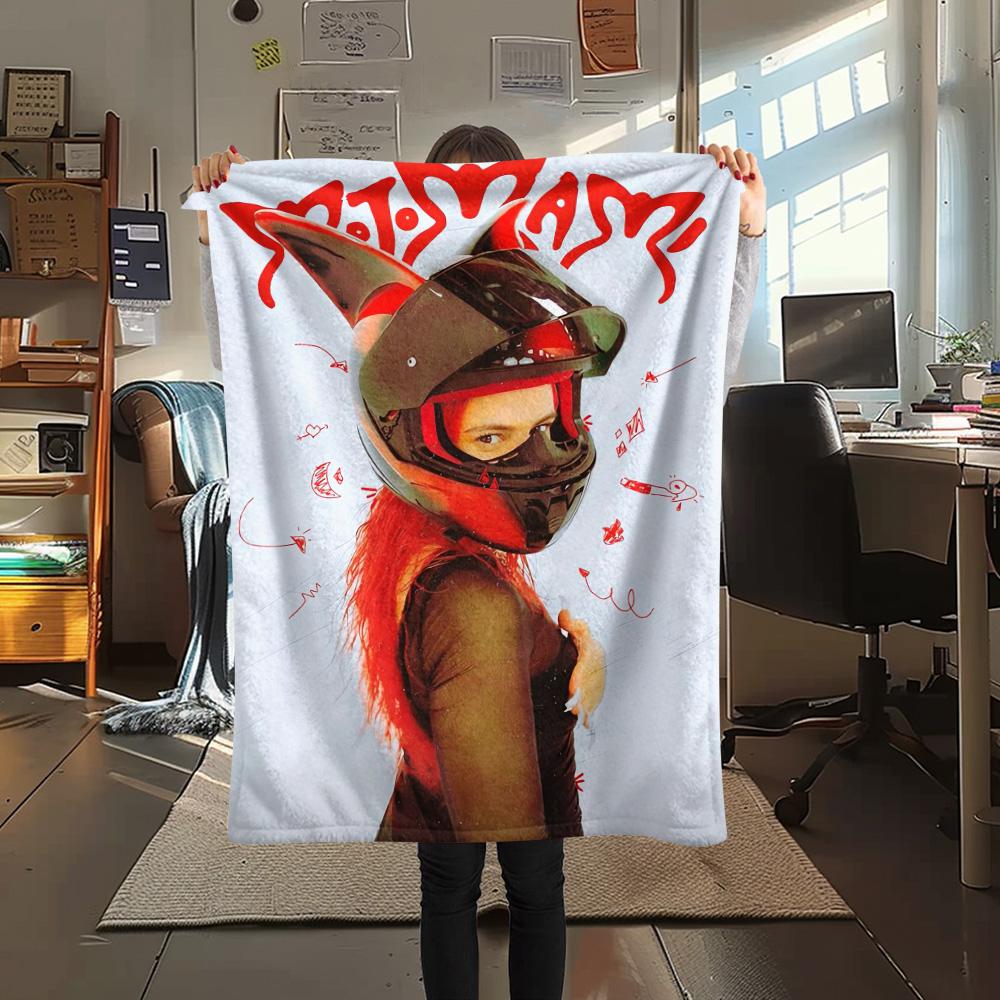 1Pc Alien Earth Print Flannel Blanket, High Quality Comfortable for All Seasons, Home Decor, Warmth and Comfort, Perfect for Christmas Gifts