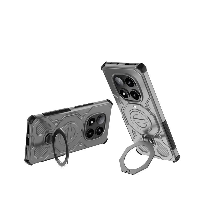 For Xiaomi Redmi Note 14 Pro 5G Case Cover Holder Magnetic Wireless Charging Protective Phone Case On Redmi Note 14 Pro 5G Funda