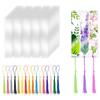 Set of 200 DIY Acrylic Blank Bookmarks Colorful Tassels Bookmark for Crafting and Labeling Jewelry Making Supplies