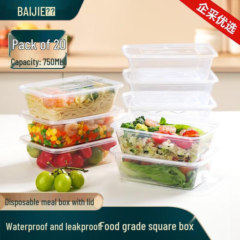 BJ Disposable Microwave & Freezer Safe Leak-Proof Food Containers