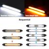 Auto Headlight Sequential Strip Car Streamer Flow Day Light Universal Car DRL Daytime Running Light Car Styling LED Turn Signal Light 2 Pcs/set