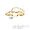 Minimalist 18K Gold Plated Bracelet Women, Slim Paperclip Twisted Link Chain, Simple Waterproof Jewelry