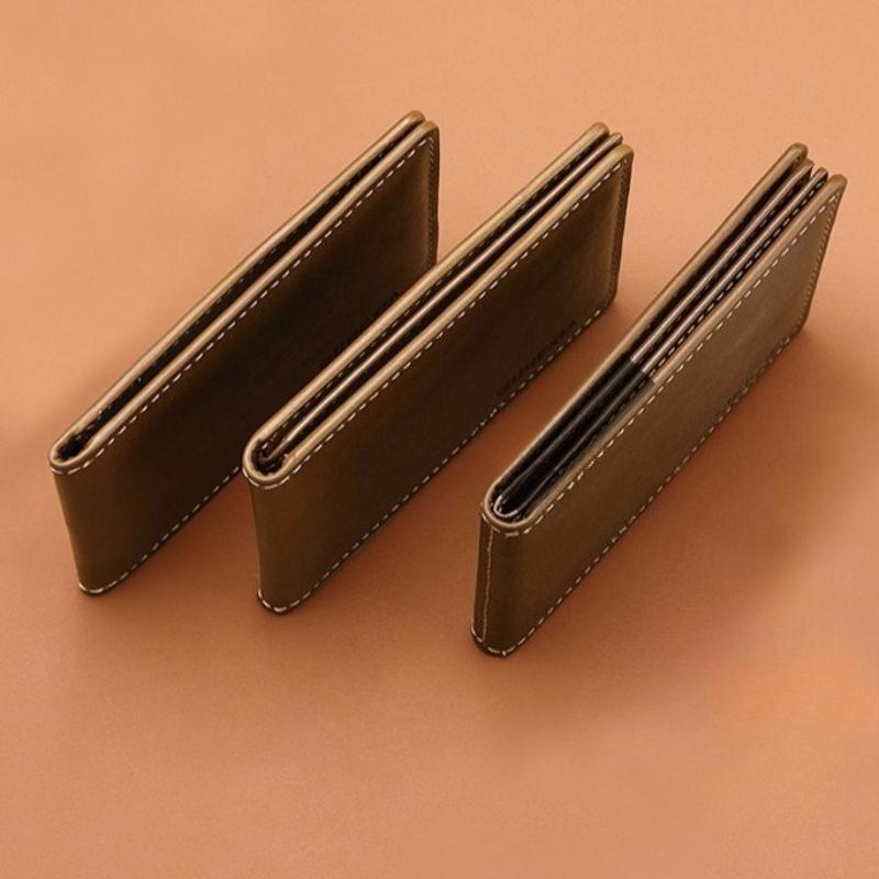 Slim Men Wallet Card Holder 4 Fold Money Clip Driver'S Licence Holder Coin Purse Slim Men'S Wallet For Everyday Use Gift Casual