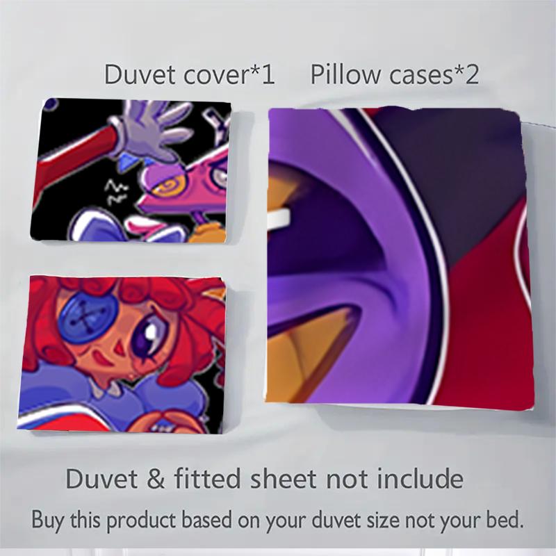 3 Peças Conjuntos de Roupa de Cama com Personagens de Desenho Animado Coloridos Para Todos os Tamanhos Nova Capa de Cama com Impressão 3D Colcha Capa de Edredom Fronha Decoração de Quarto