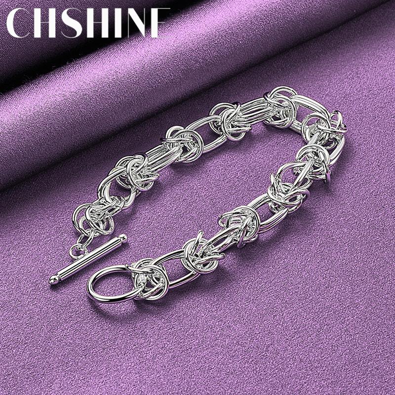 CHSHINE 925 Sterling Silver High Quality Bracelet For Women Men Wedding Party Fashion Charm Jewelry