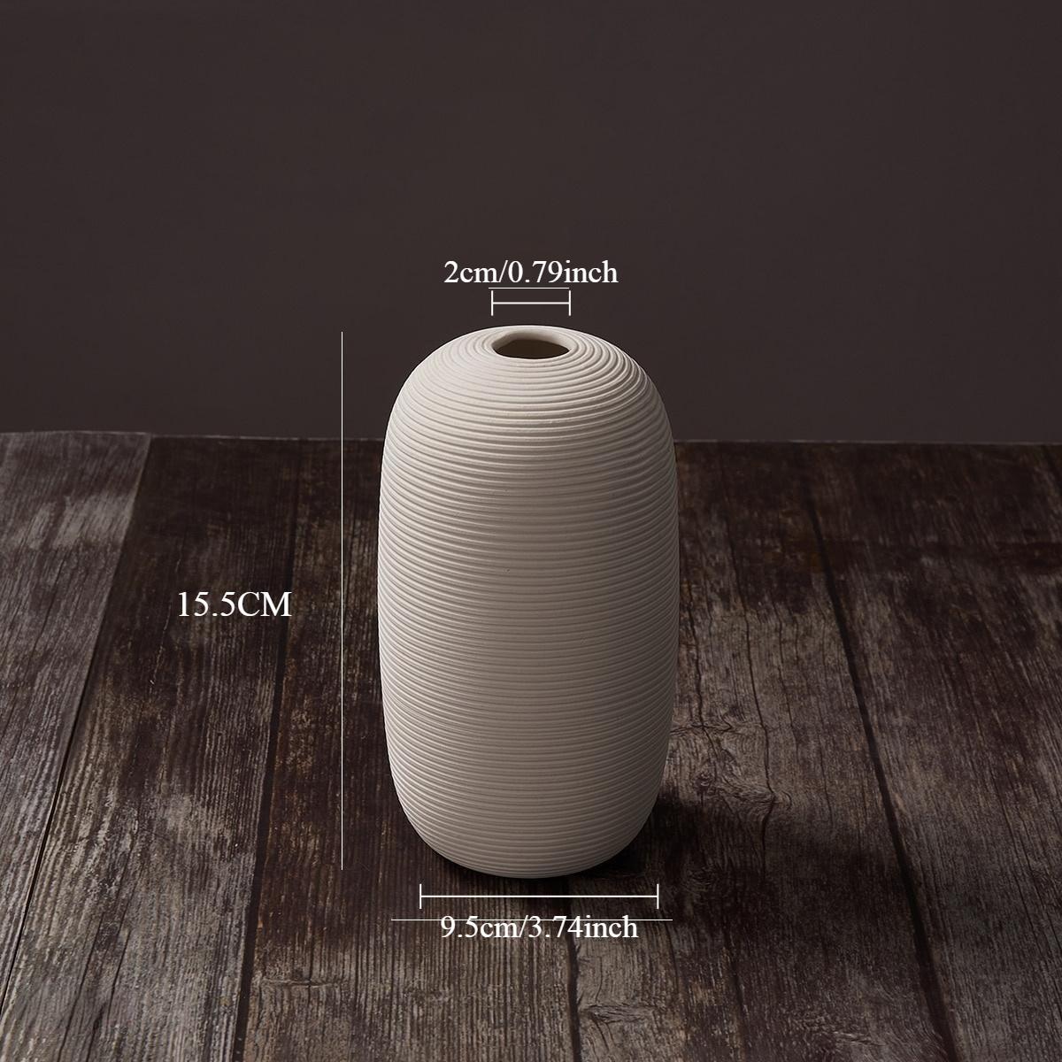 

1 шт. белая керамическая ваза, ваза для цветов в стиле минимализм для современного настольного полка домашнего декора, подходит для камина, спальни, гостиной, центральных частей, офисного стола A